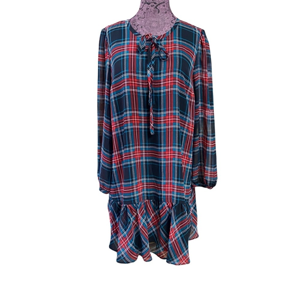 Draper James Holiday Plaid Dress Sz L